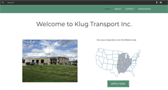Desktop Screenshot of klugtransportinc.com