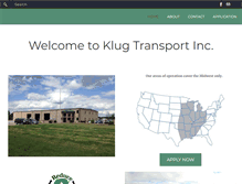 Tablet Screenshot of klugtransportinc.com
